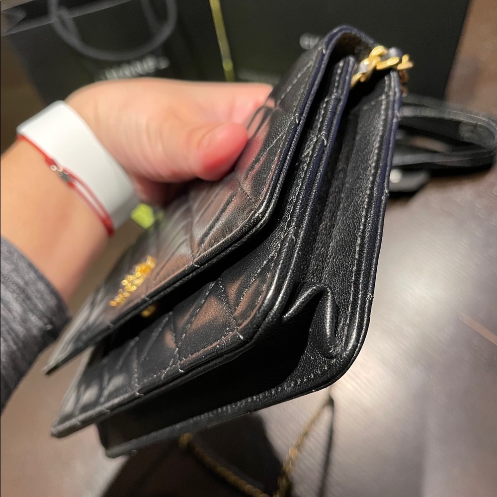 SOLD! Chanel Lambskin Infinity Wallet On Chain WOC - Picture 12 of 15